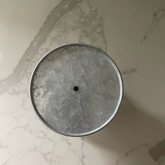 Galvanized Metal Milk Can Trio with Stand - Picture 9 of 13